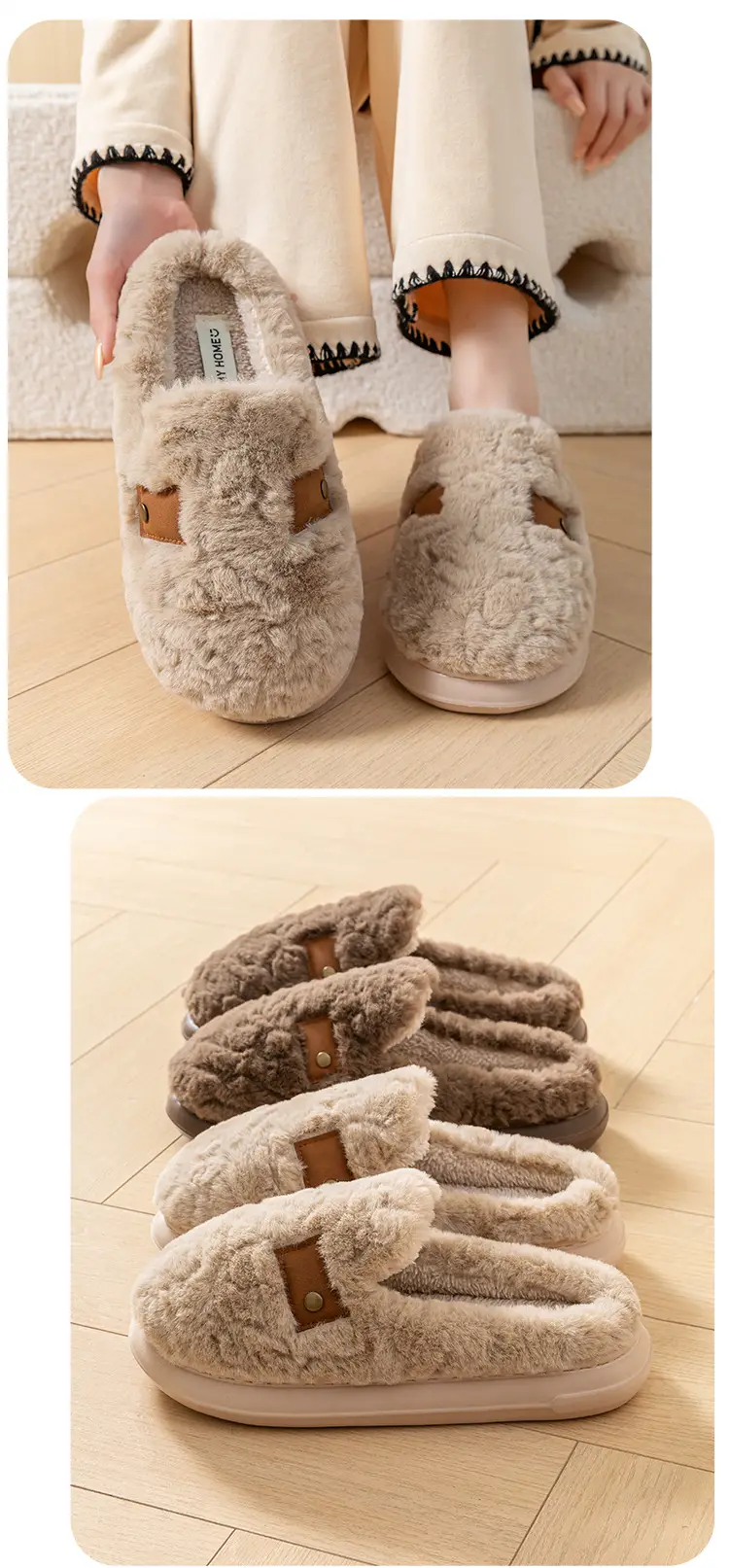 New Style Velvet Home Slippers for Women Winter Warm — feature 18