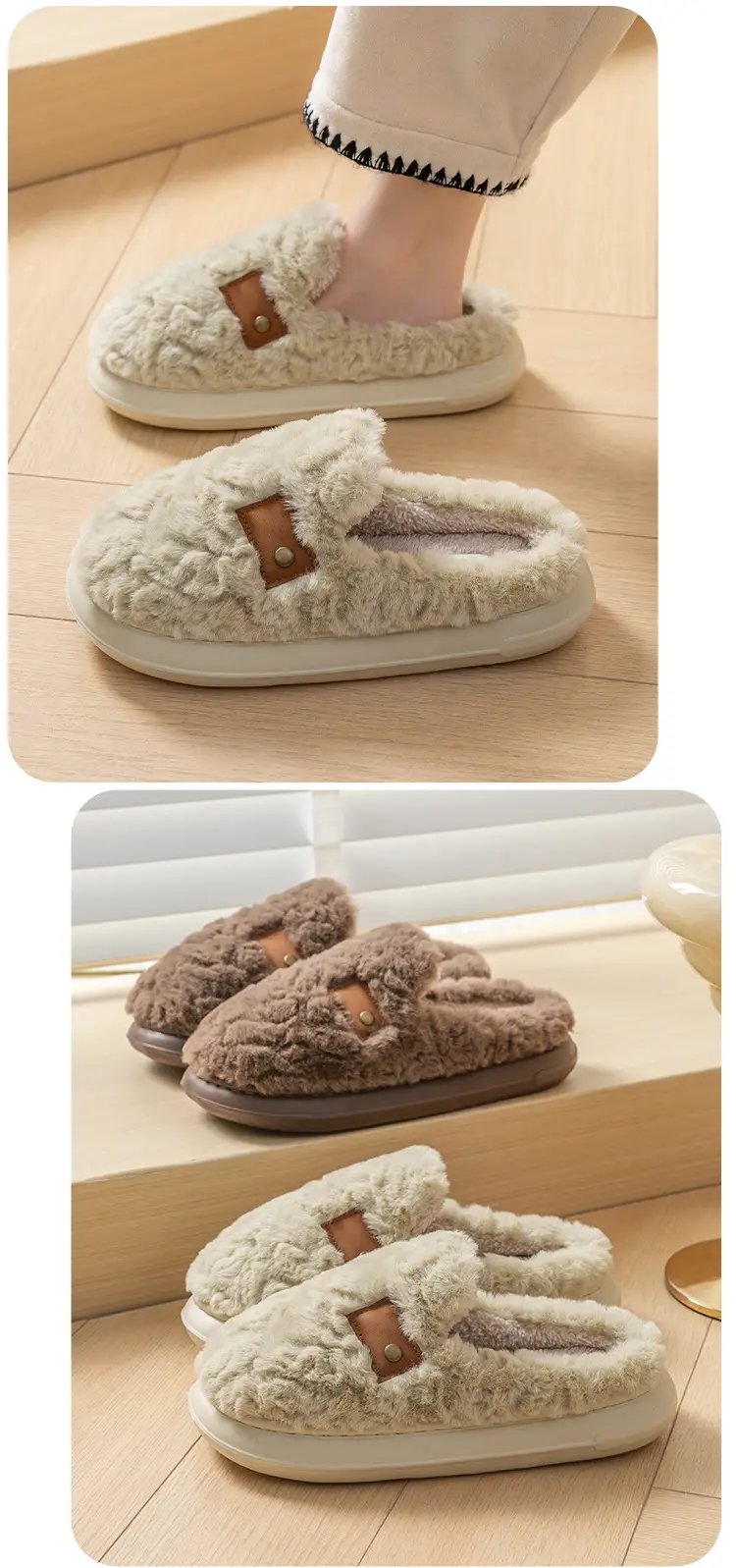 New Style Velvet Home Slippers for Women Winter Warm — feature 19