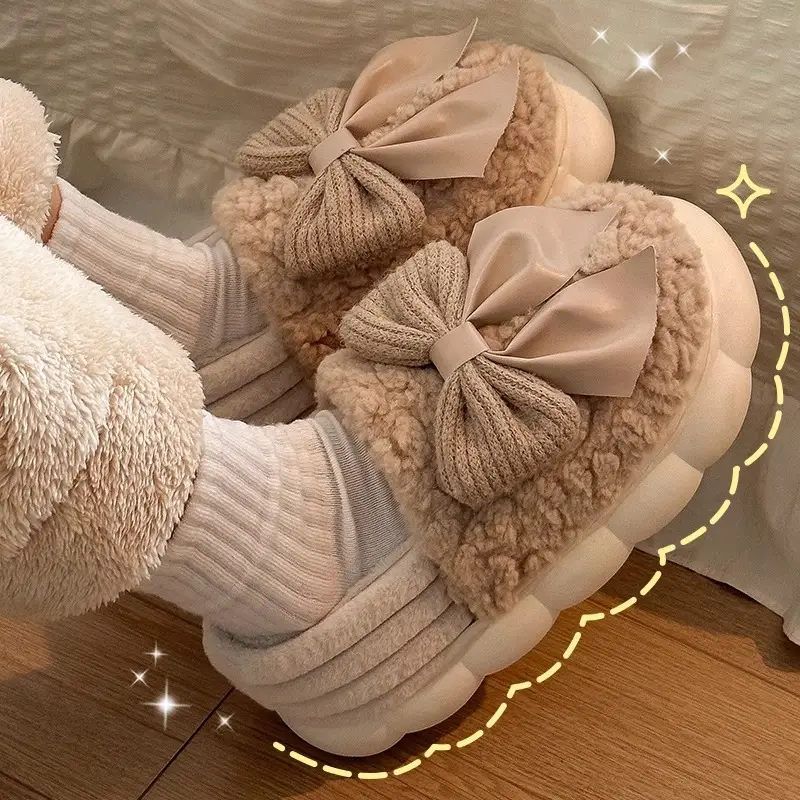 Maternity Slippers for Women Warm Plush Cartoon Cotton Autumn Winter 2025 - Image 12