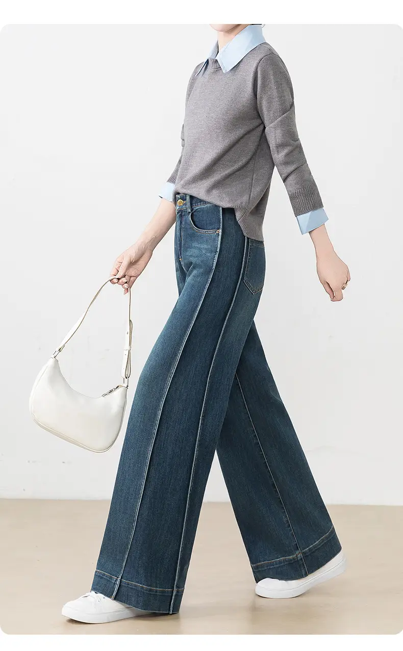 Retro Dark Blue Wide Leg Jeans Women 2025 — feature 14