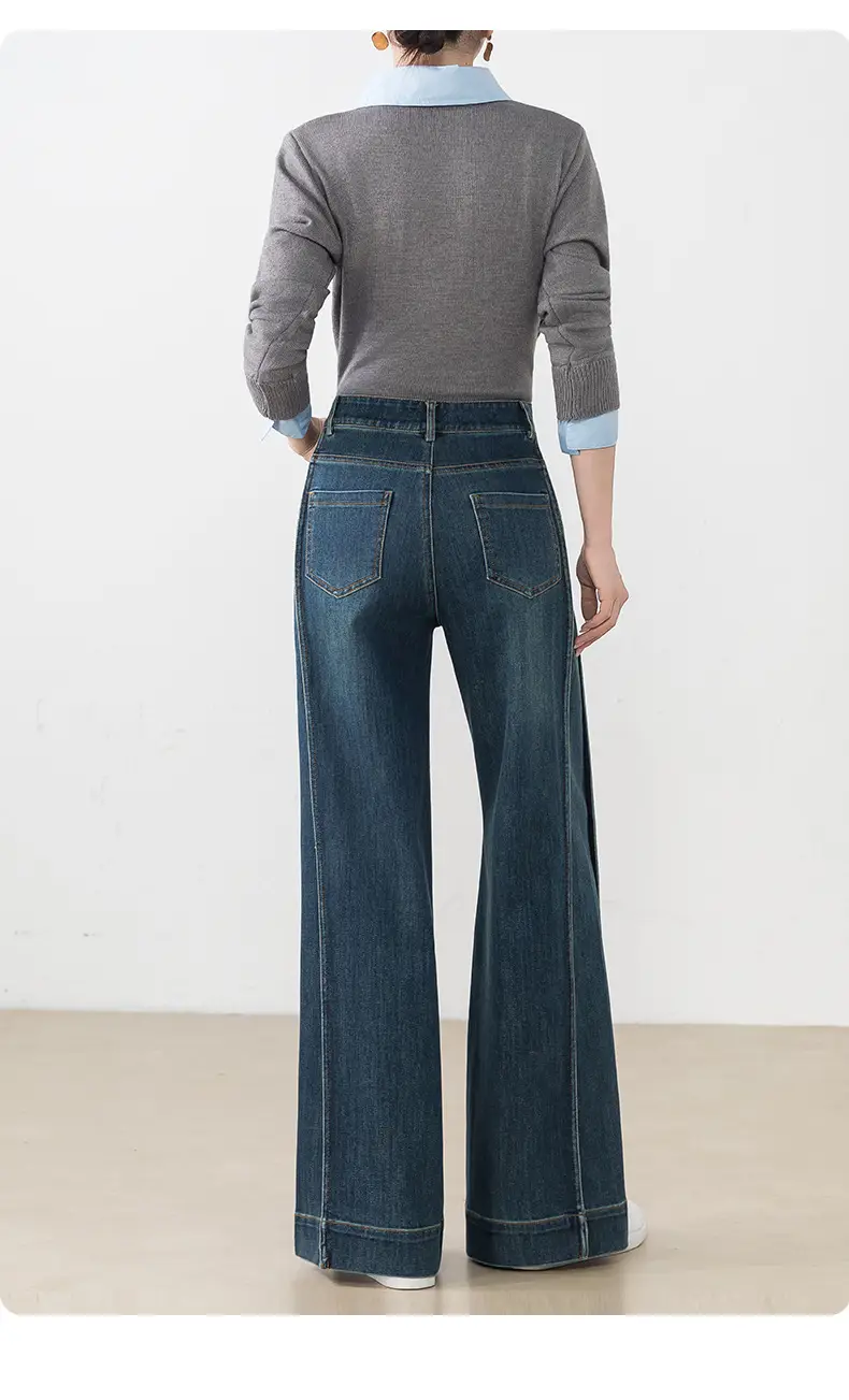 Retro Dark Blue Wide Leg Jeans Women 2025 — feature 17