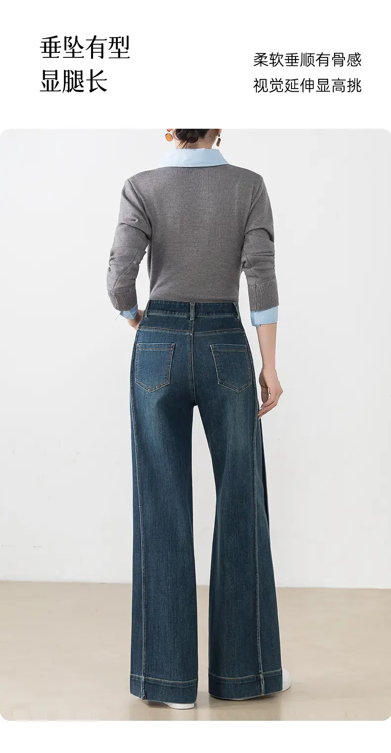 Retro Dark Blue Wide Leg Jeans Women 2025 — feature 9