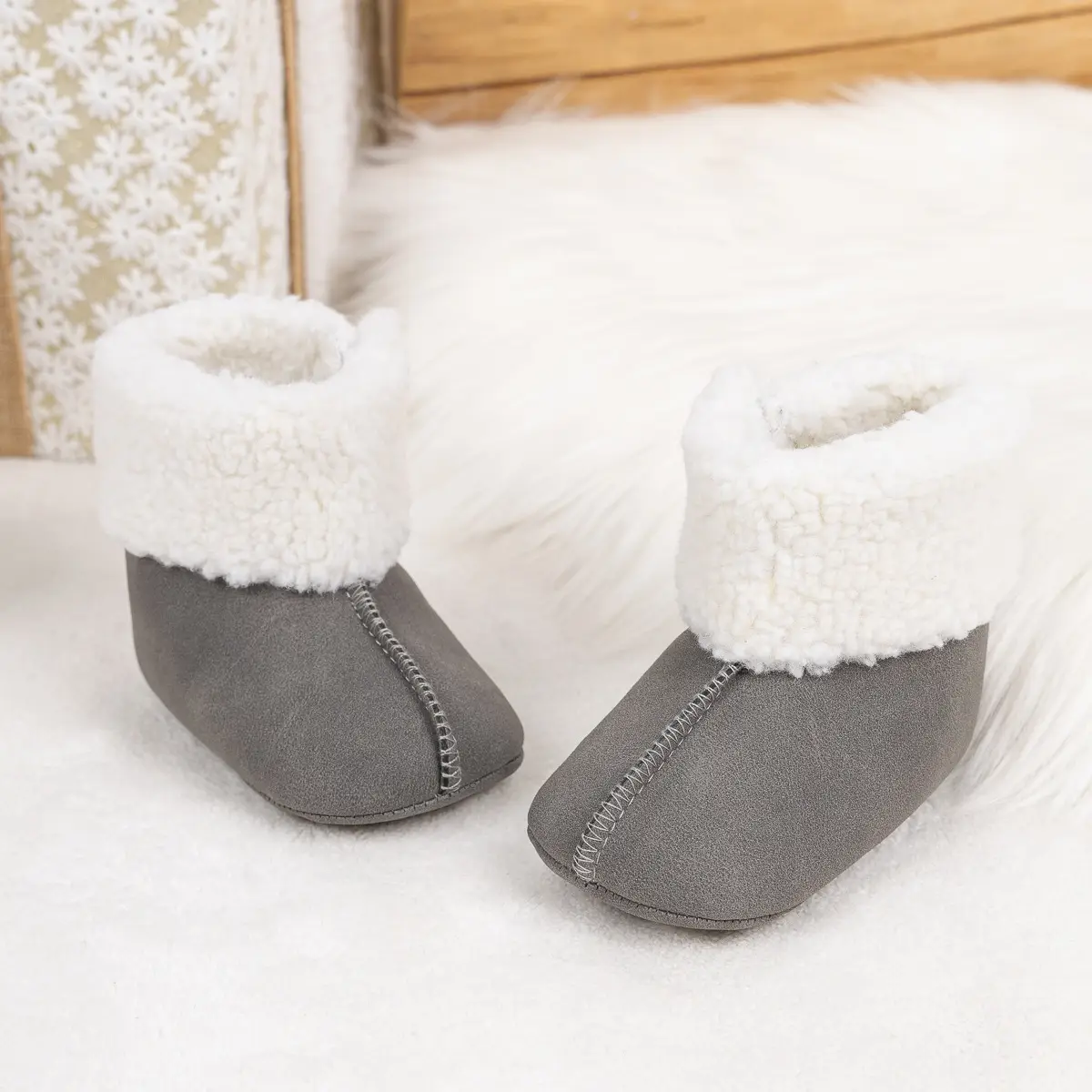 Baby Cotton Winter Boots 0-1Yr Non-Slip Warm