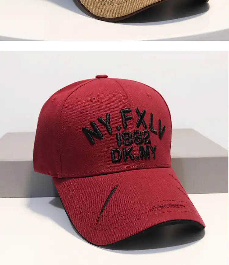 Men's Red 1982 DK Baseball Cap with FXLL Embroidery — feature 8