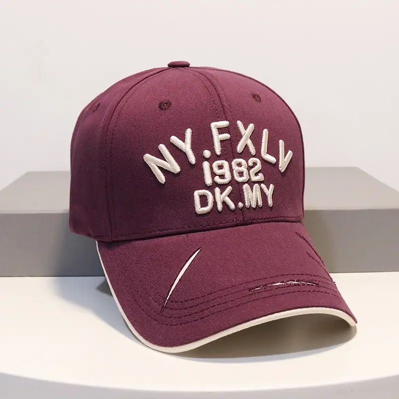 Men's Red 1982 DK Baseball Cap with FXLL Embroidery - Image 5