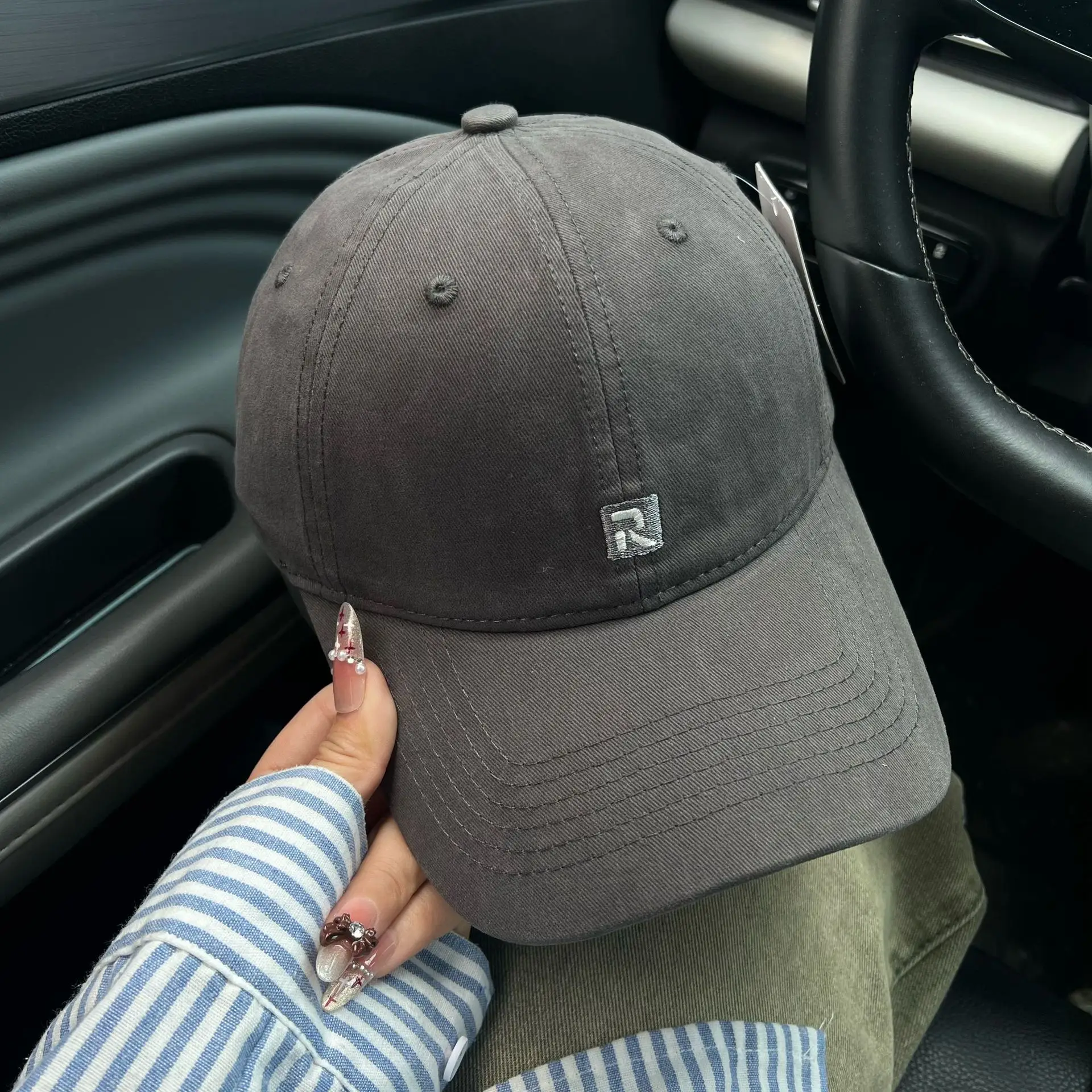 Pink Japanese Style Baseball Cap for Women with Wide Brim - Image 12