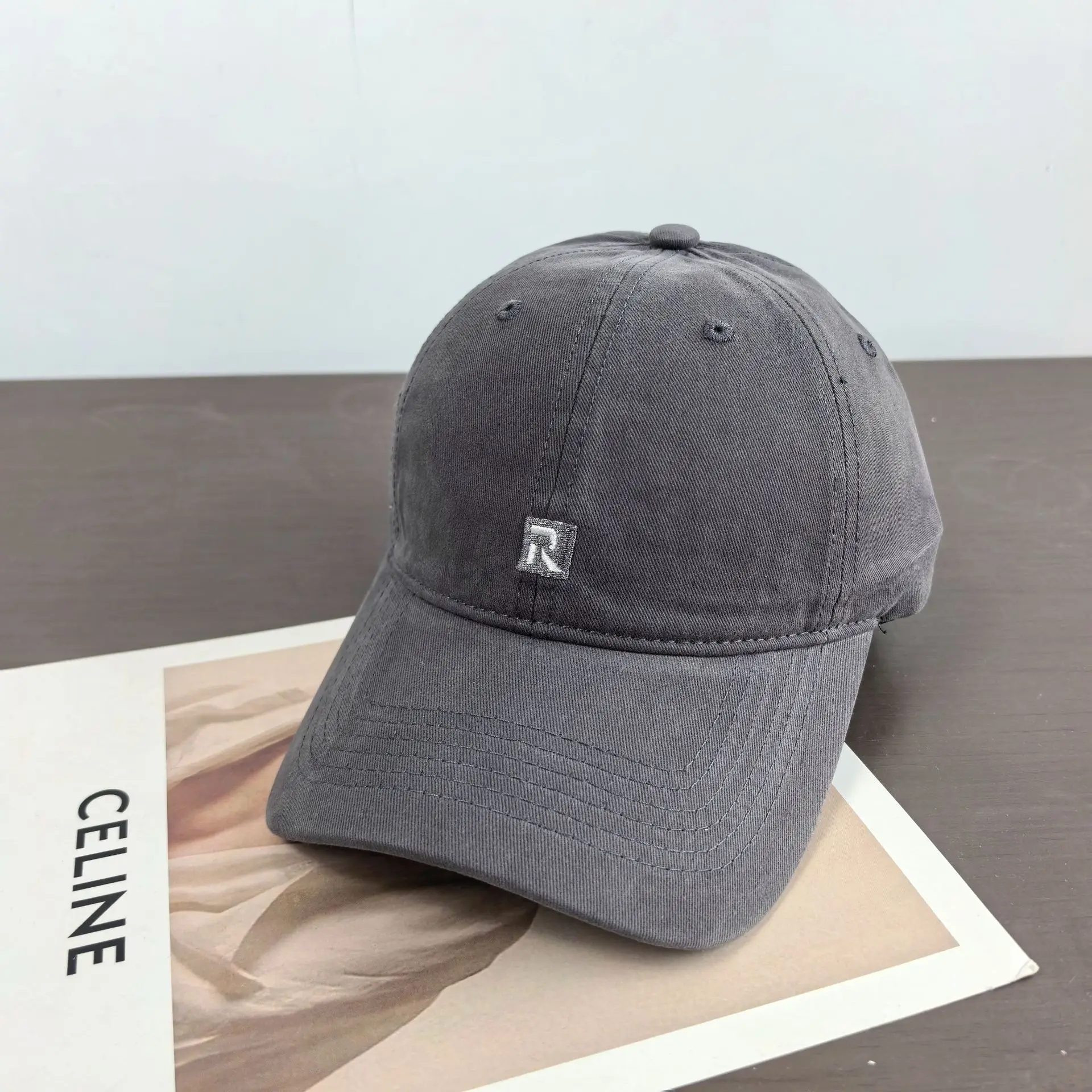 Pink Japanese Style Baseball Cap for Women with Wide Brim — feature 11