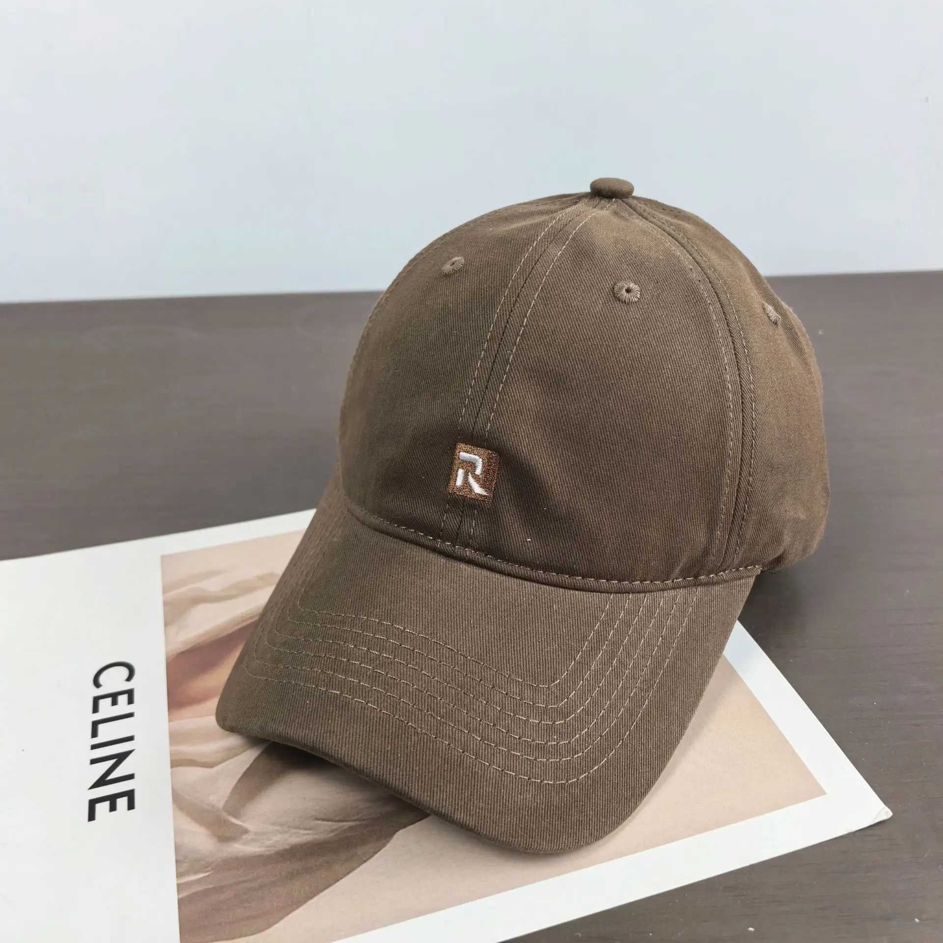 Pink Japanese Style Baseball Cap for Women with Wide Brim — feature 15