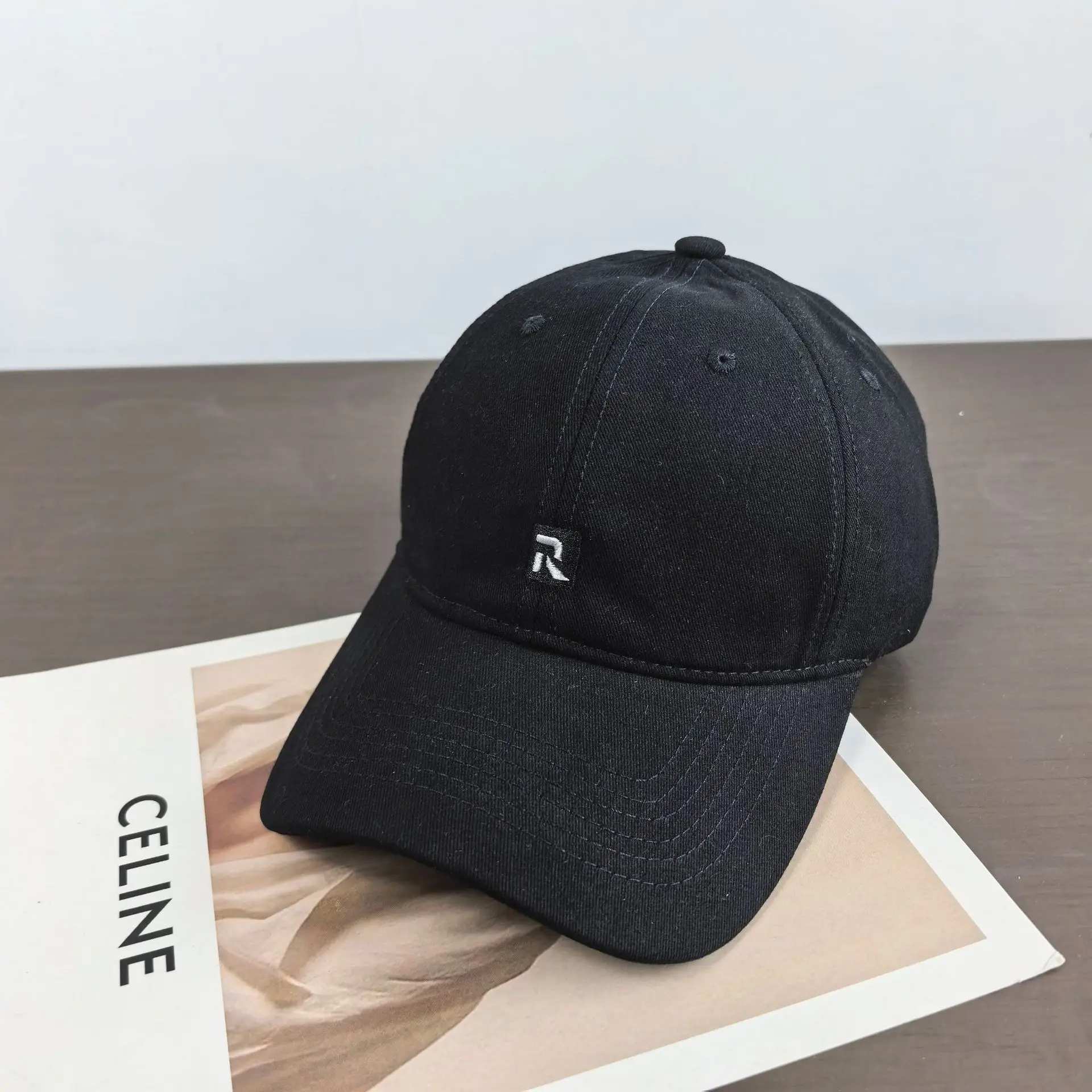 Pink Japanese Style Baseball Cap for Women with Wide Brim — feature 9