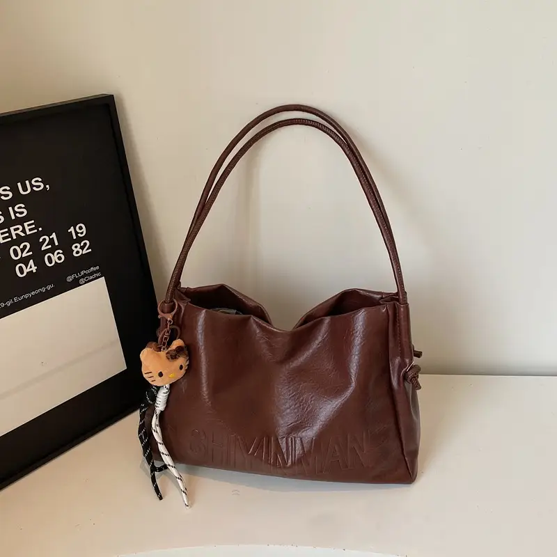 Black Leather Shoulder Bag for Women 2025 - Image 3