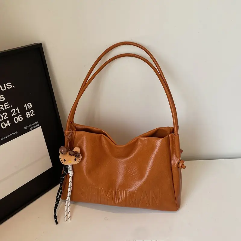 Black Leather Shoulder Bag for Women 2025 - Image 4