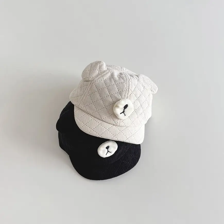 Yipan New Bear Baby Hats Black Brown Winter Warm - Image 6
