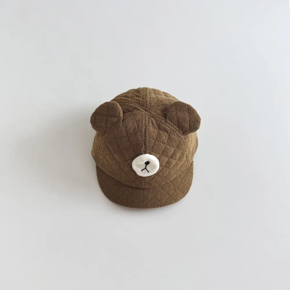Yipan New Bear Baby Hats Black Brown Winter Warm - Image 2