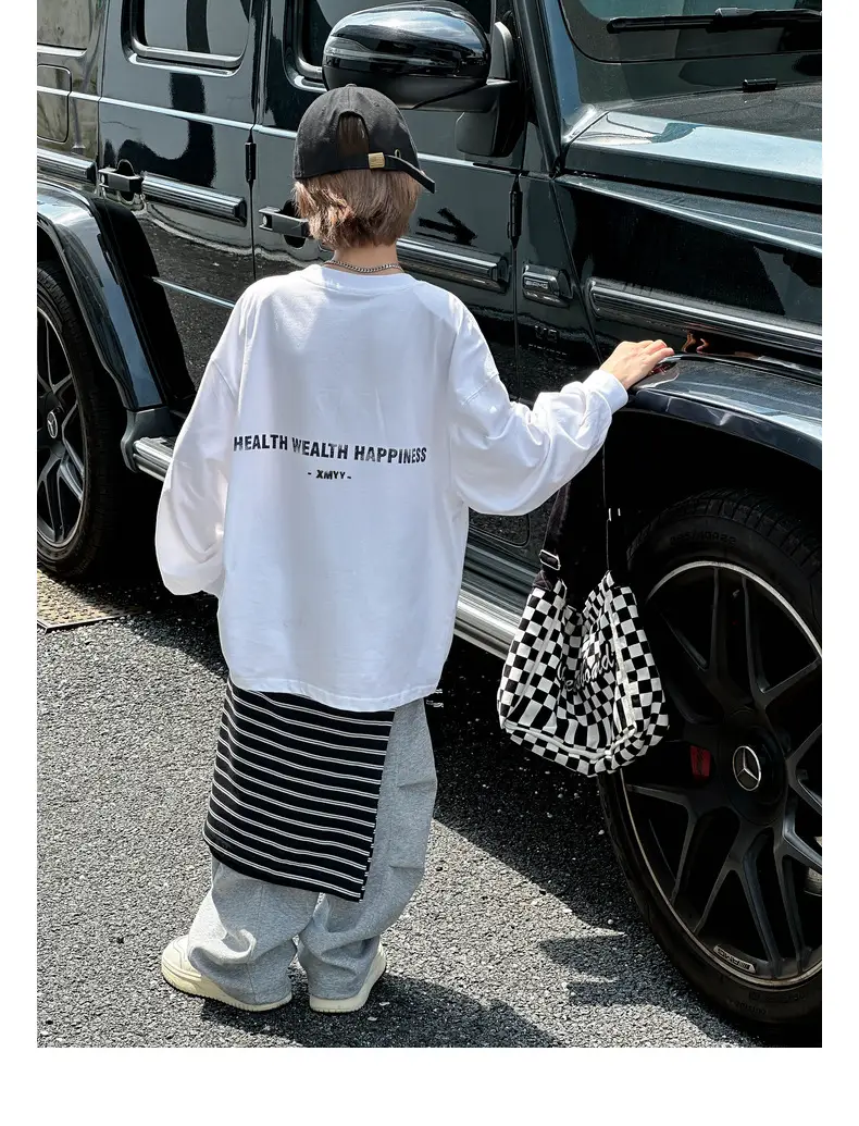 Panda Yuan Yuan 2025 Boys Black Loose Fit T-Shirt — feature 29