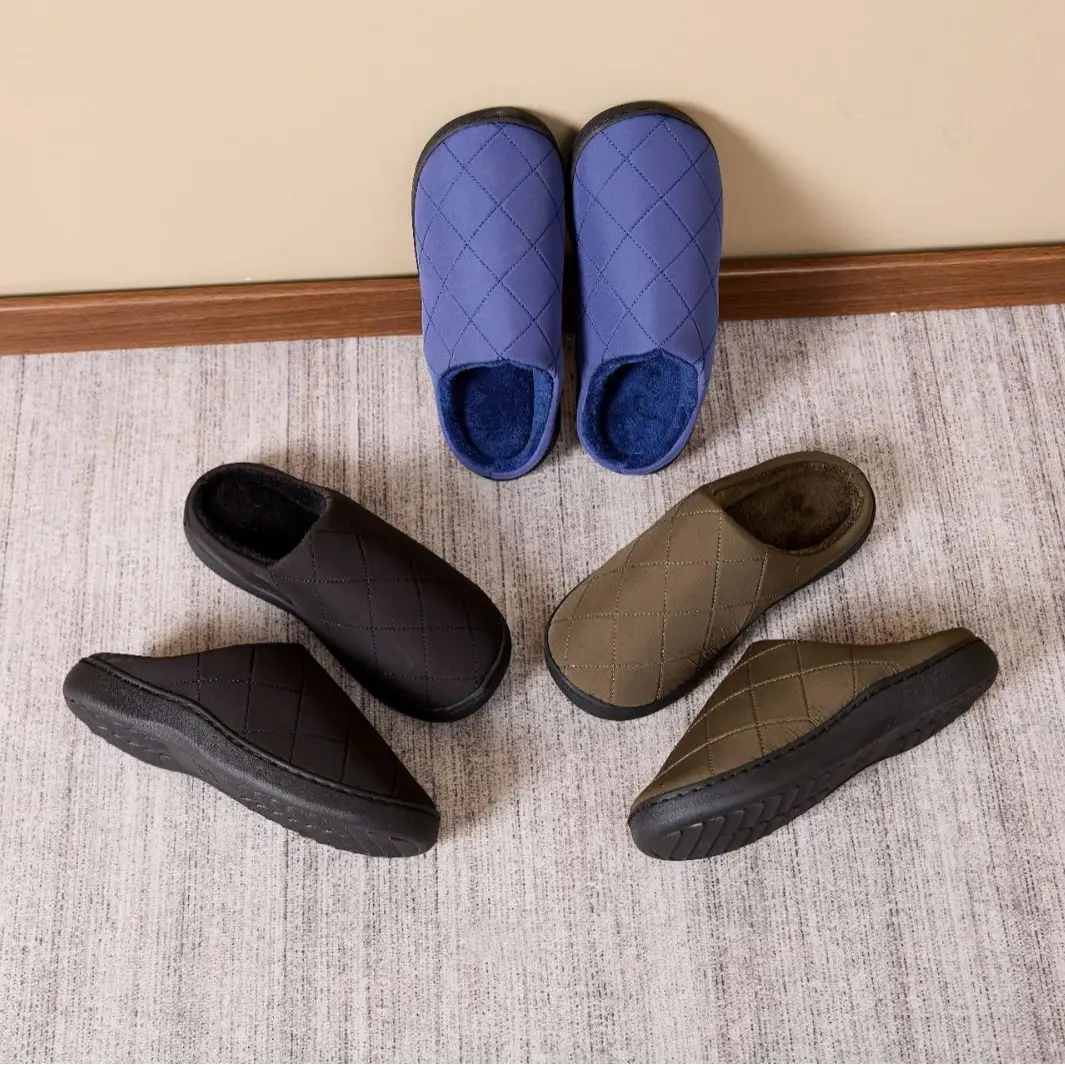 Autumn and Winter Home Plush Cotton Slippers for Men and Women, Indoor Fleece-Lined, Warm, High-End, Waterproof, Non-Slip, Closed-Back Couple's Cotton Slippers - Image 4