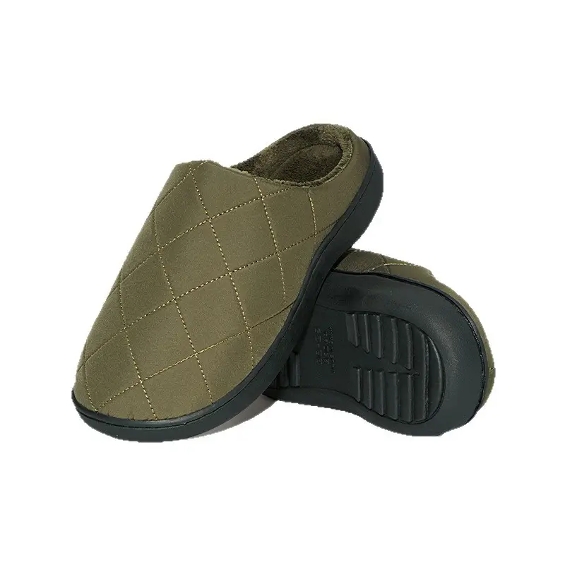 Autumn and Winter Home Plush Cotton Slippers for Men and Women, Indoor Fleece-Lined, Warm, High-End, Waterproof, Non-Slip, Closed-Back Couple's Cotton Slippers - Image 8