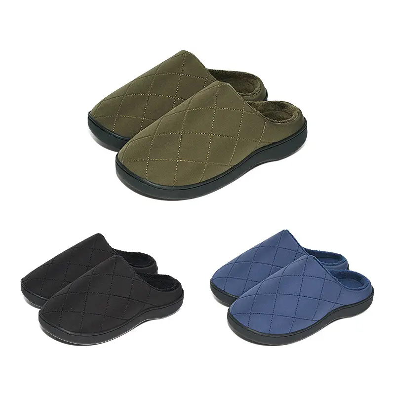 Autumn and Winter Home Plush Cotton Slippers for Men and Women, Indoor Fleece-Lined, Warm, High-End, Waterproof, Non-Slip, Closed-Back Couple's Cotton Slippers — feature 10
