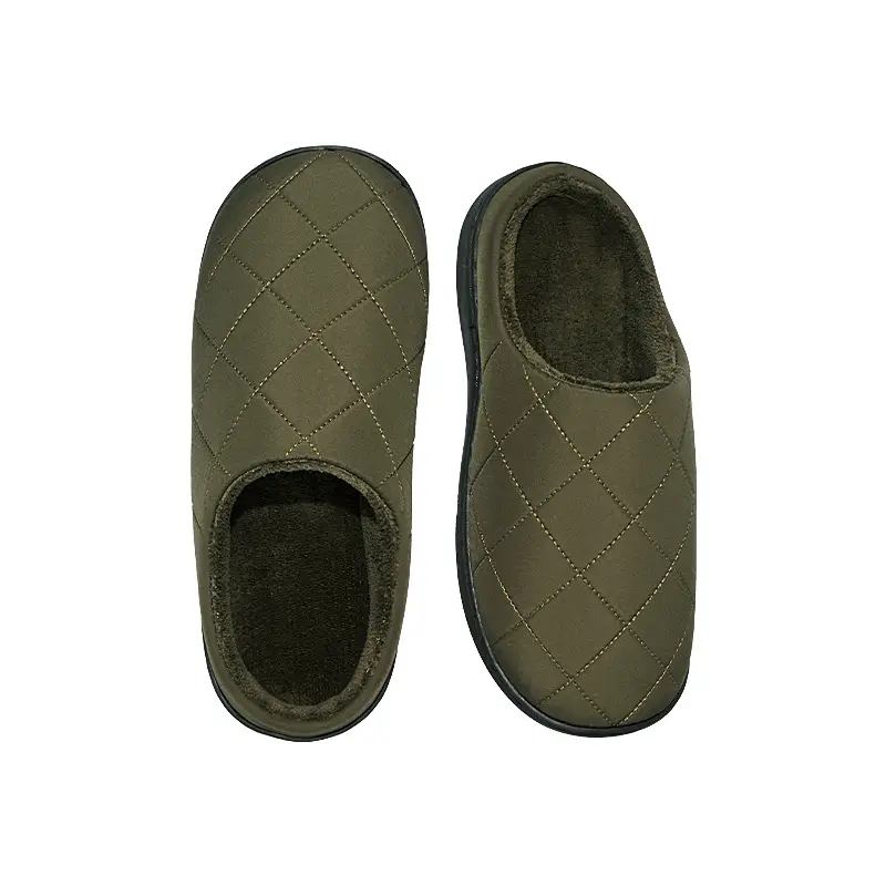 Autumn and Winter Home Plush Cotton Slippers for Men and Women, Indoor Fleece-Lined, Warm, High-End, Waterproof, Non-Slip, Closed-Back Couple's Cotton Slippers — feature 11