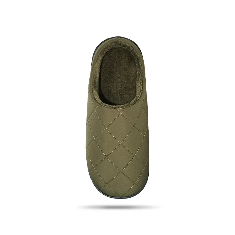 Autumn and Winter Home Plush Cotton Slippers for Men and Women, Indoor Fleece-Lined, Warm, High-End, Waterproof, Non-Slip, Closed-Back Couple's Cotton Slippers — feature 13