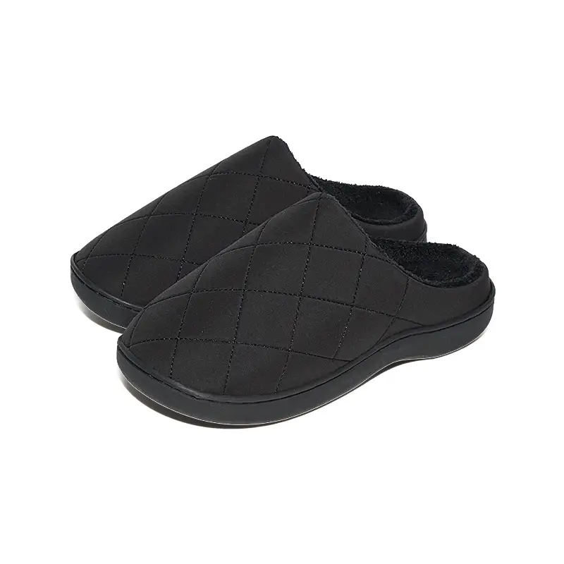 Autumn and Winter Home Plush Cotton Slippers for Men and Women, Indoor Fleece-Lined, Warm, High-End, Waterproof, Non-Slip, Closed-Back Couple's Cotton Slippers — feature 16