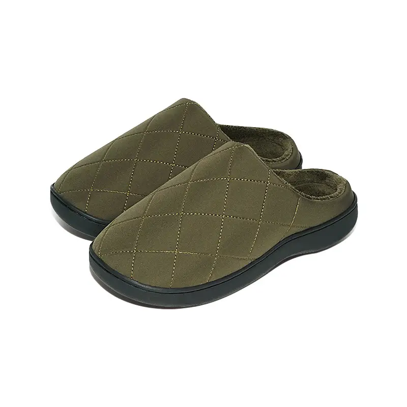 Autumn and Winter Home Plush Cotton Slippers for Men and Women, Indoor Fleece-Lined, Warm, High-End, Waterproof, Non-Slip, Closed-Back Couple's Cotton Slippers — feature 17
