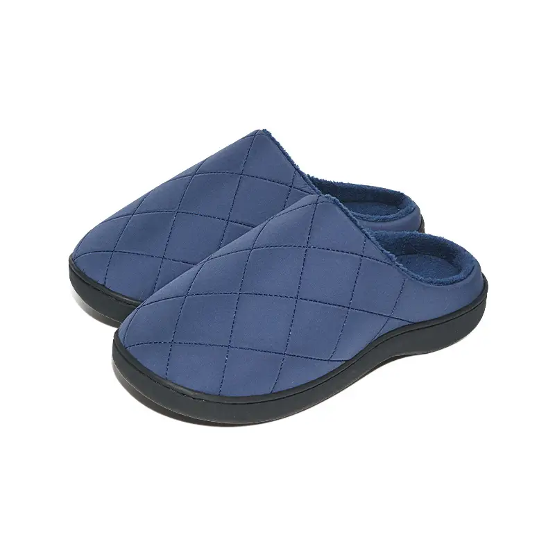 Autumn and Winter Home Plush Cotton Slippers for Men and Women, Indoor Fleece-Lined, Warm, High-End, Waterproof, Non-Slip, Closed-Back Couple's Cotton Slippers — feature 18