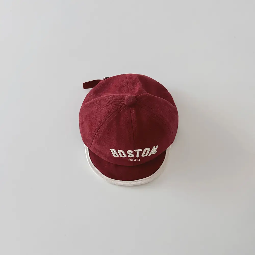 Boston Embroidered Baby Cap Brown New Style - Image 7