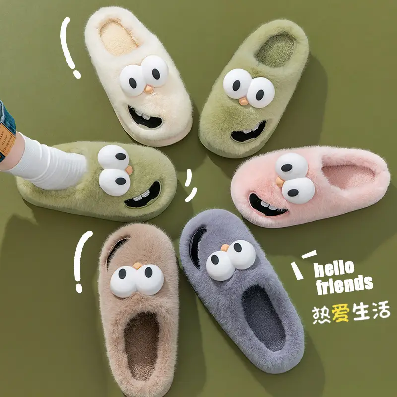 Cotton Slippers Men's Autumn and Winter 2025 New Indoor Home Household Non-Slip Thick Sole Warm Plush Cotton Slippers Winter — feature 4