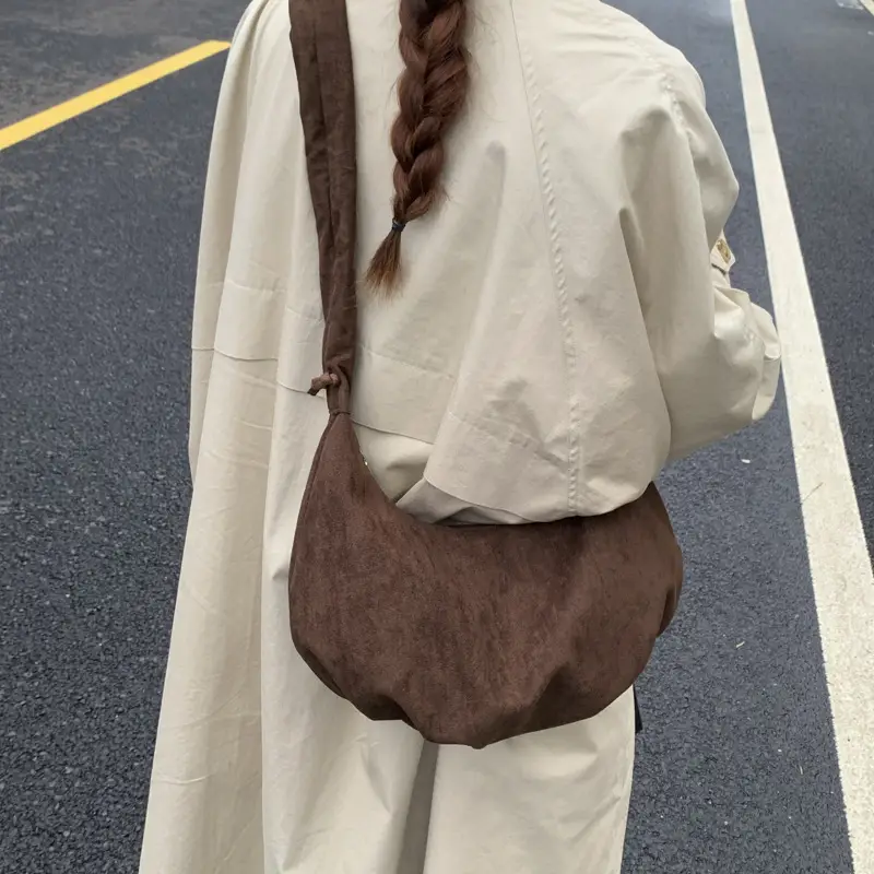 Yellow Pleated Shoulder Bag with Ruffled Handle — feature 23