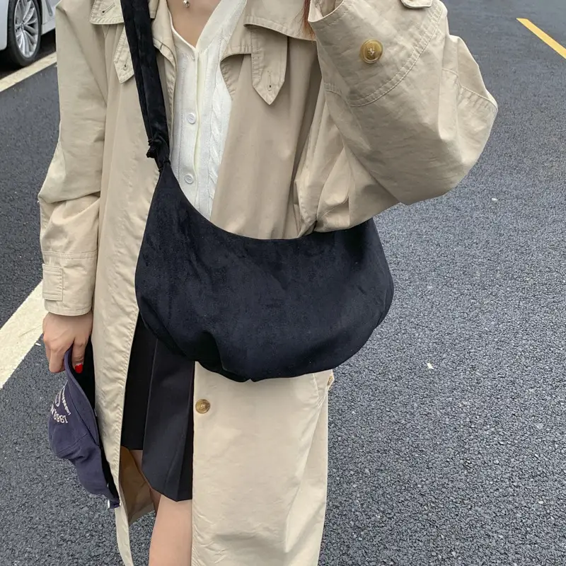 Yellow Pleated Shoulder Bag with Ruffled Handle — feature 30