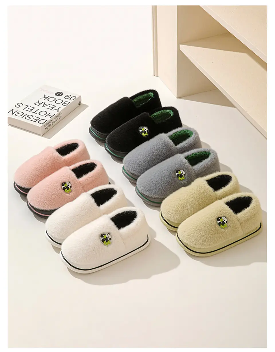 Cotton Slippers for Women Autumn and Winter 2025 New Cartoon Couple Indoor Home Thick-Soled Non-Slip Warm Furry Slippers — feature 13