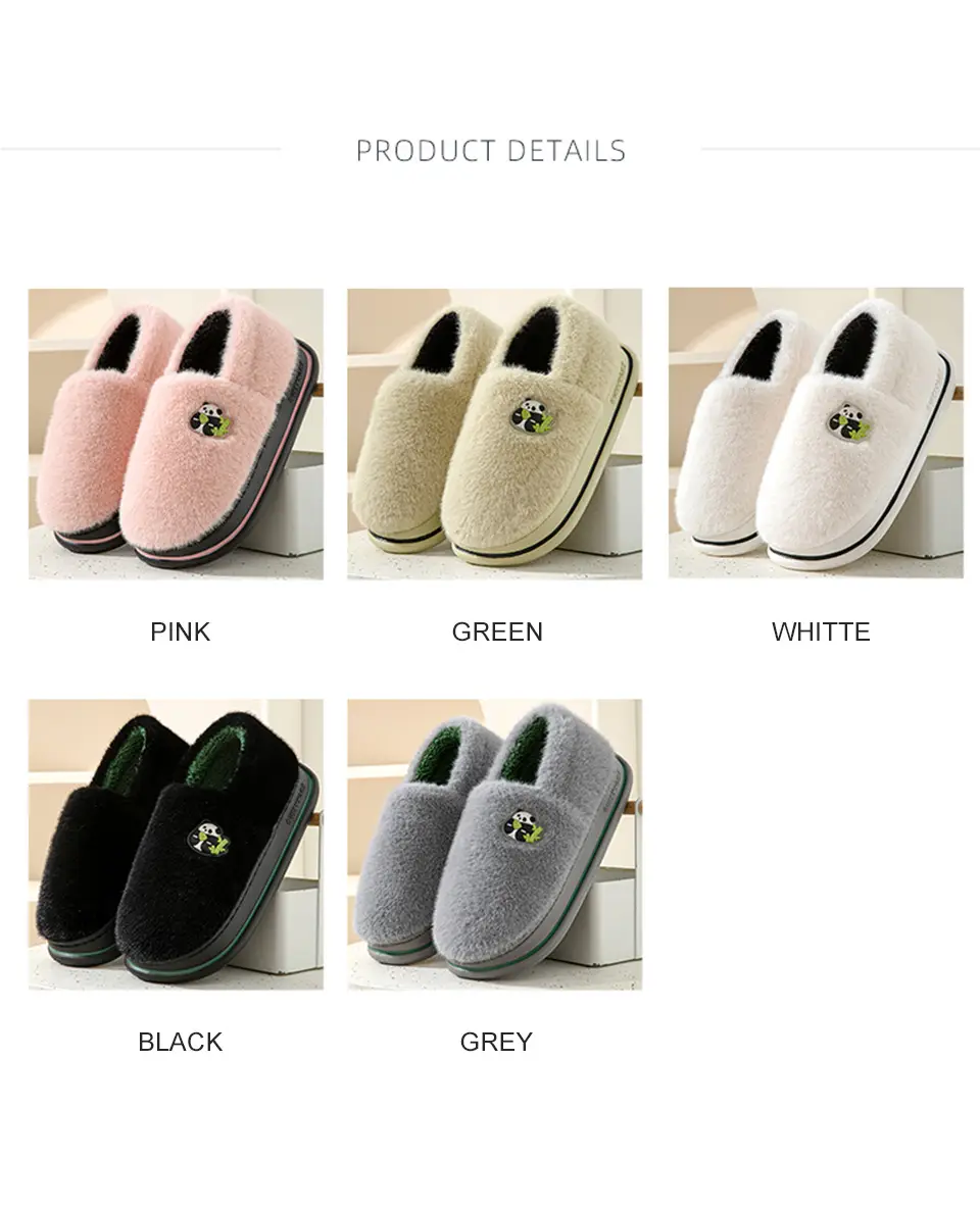 Cotton Slippers for Women Autumn and Winter 2025 New Cartoon Couple Indoor Home Thick-Soled Non-Slip Warm Furry Slippers — feature 14