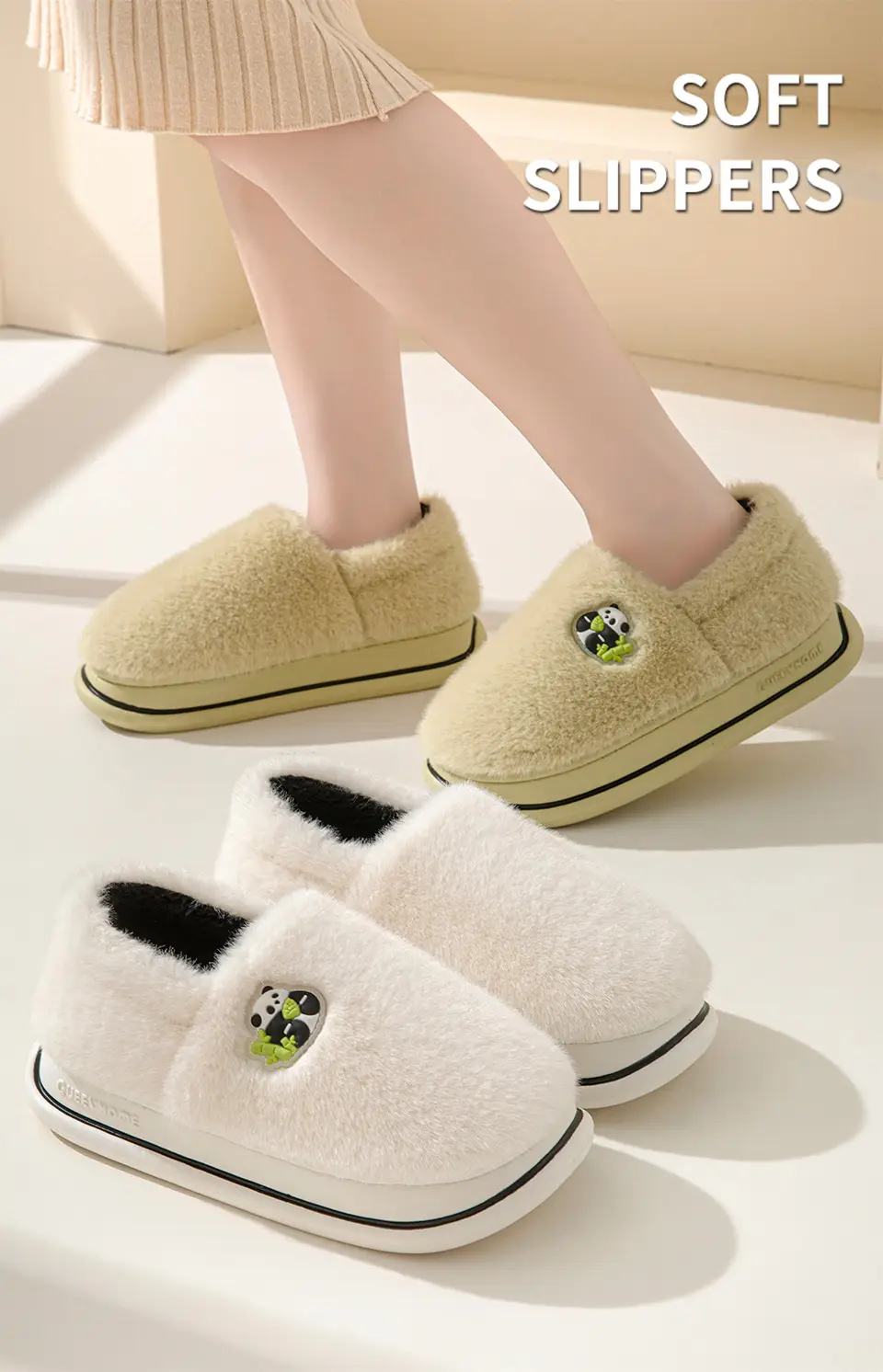 Cotton Slippers for Women Autumn and Winter 2025 New Cartoon Couple Indoor Home Thick-Soled Non-Slip Warm Furry Slippers — feature 2