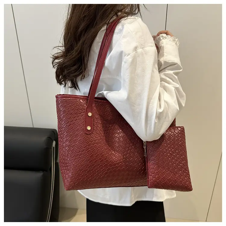 White Woven Large Tote Bag for Women — feature 13