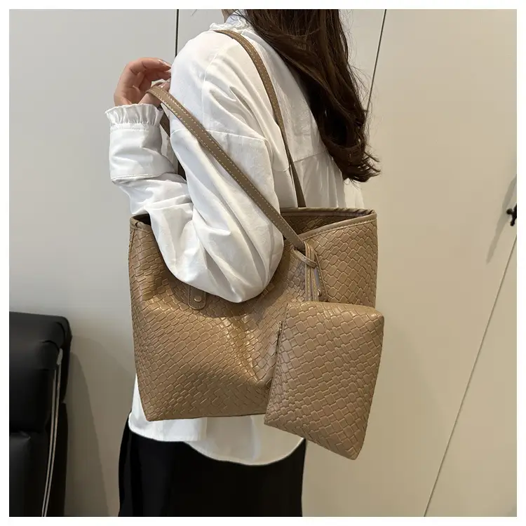 White Woven Large Tote Bag for Women — feature 16