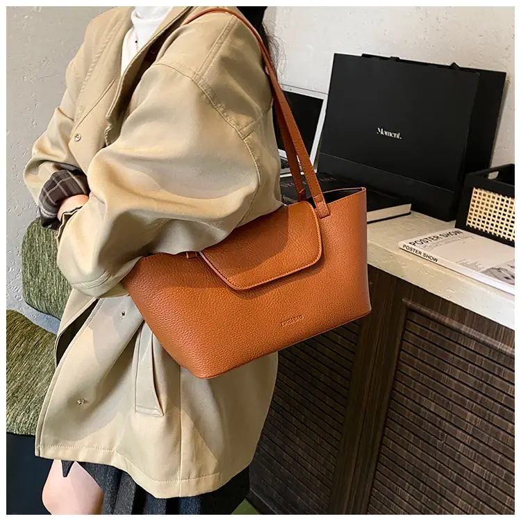 Stylish Women's Shoulder Tote Bag Brown 2025 — feature 17