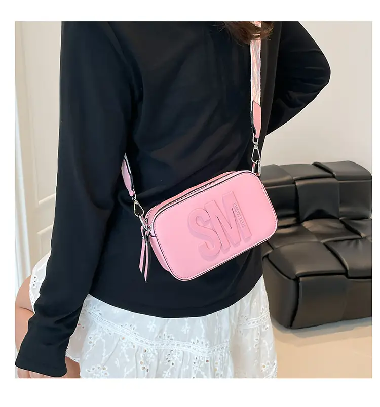 2025 Women Letter Square Camera Bag with Wide Strap — feature 12