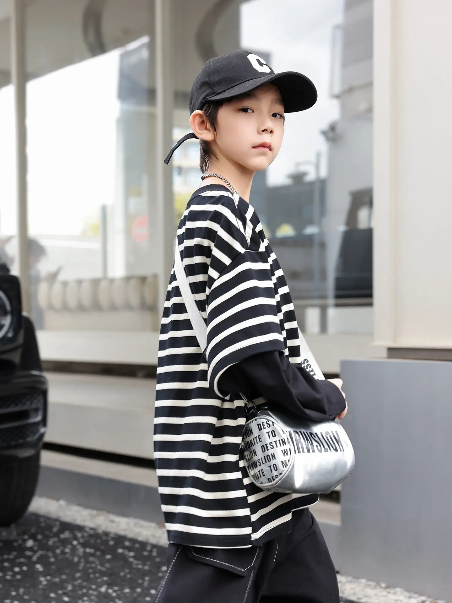 Boys Striped T-Shirt 2025 Autumn New Style - Image 4