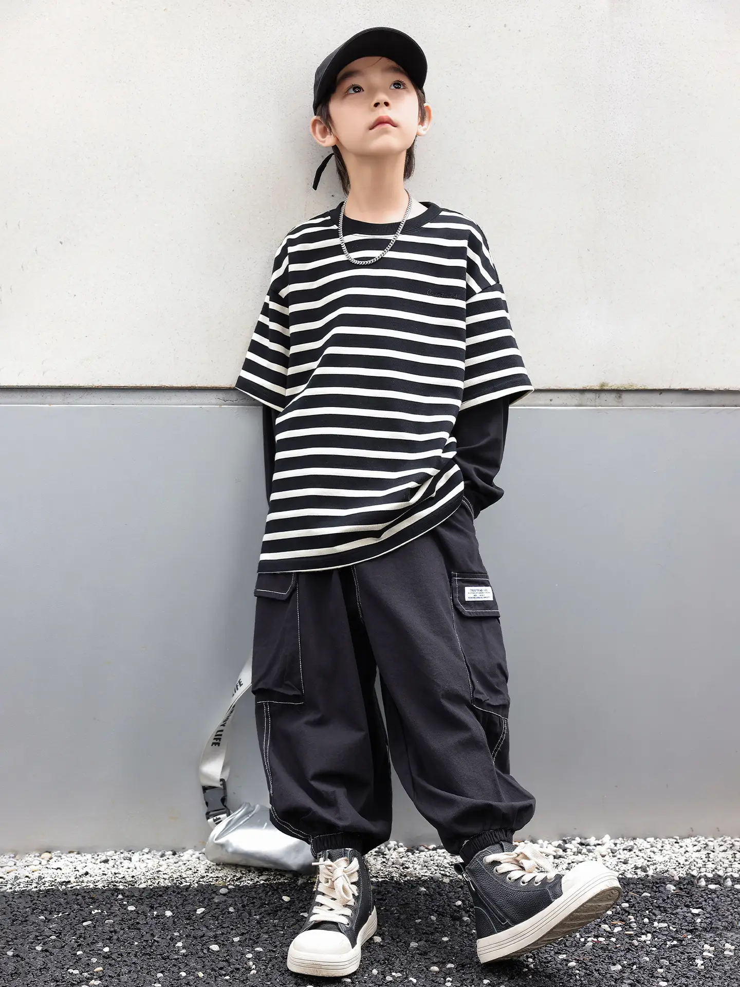 Boys Striped T-Shirt 2025 Autumn New Style - Image 6