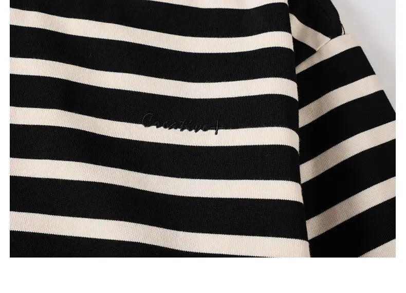 Boys Striped T-Shirt 2025 Autumn New Style — feature 36