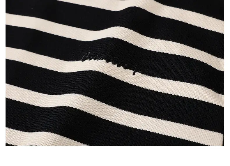 Boys Striped T-Shirt 2025 Autumn New Style — feature 38