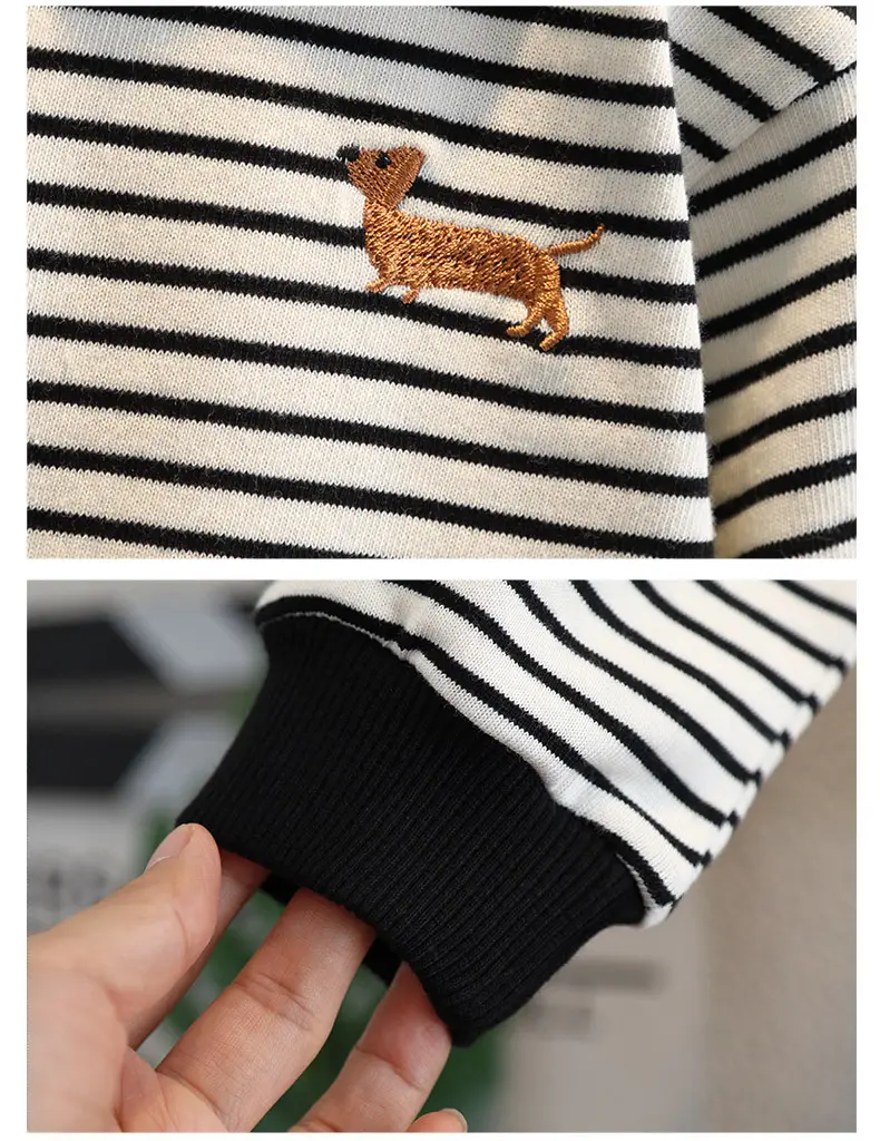 Boys Striped Polo Shirt Long Sleeve Embroidered Autumn Wear — feature 10