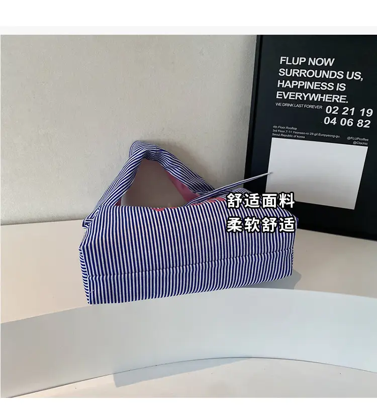 Women Letter Print Navy Blue Tote Bag — feature 33