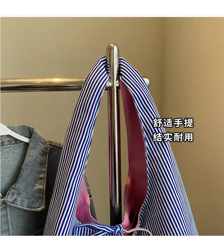 Women Letter Print Navy Blue Tote Bag — feature 35