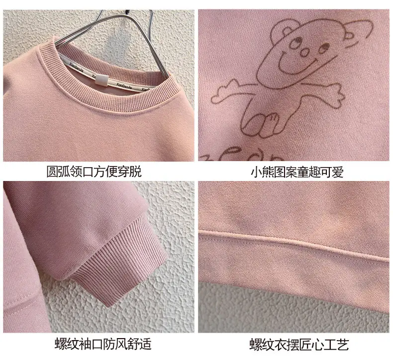 Boys Sweatshirt Pink Long Sleeve Kidsren's Autumn Tops — feature 3