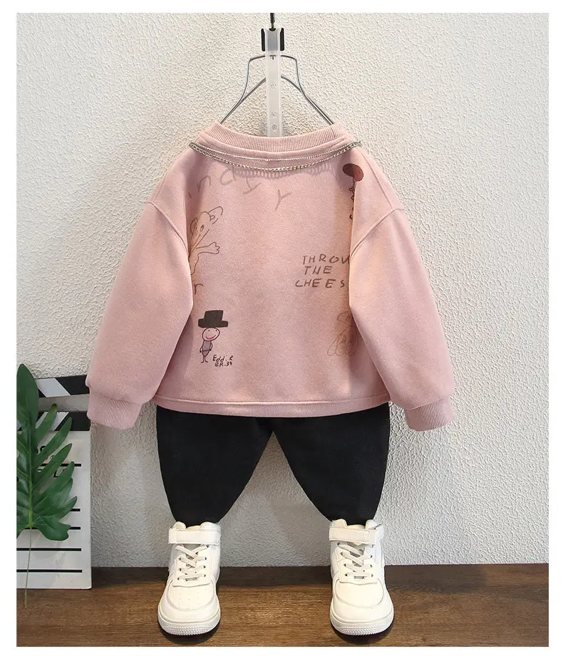 Boys Sweatshirt Pink Long Sleeve Kidsren's Autumn Tops — feature 6