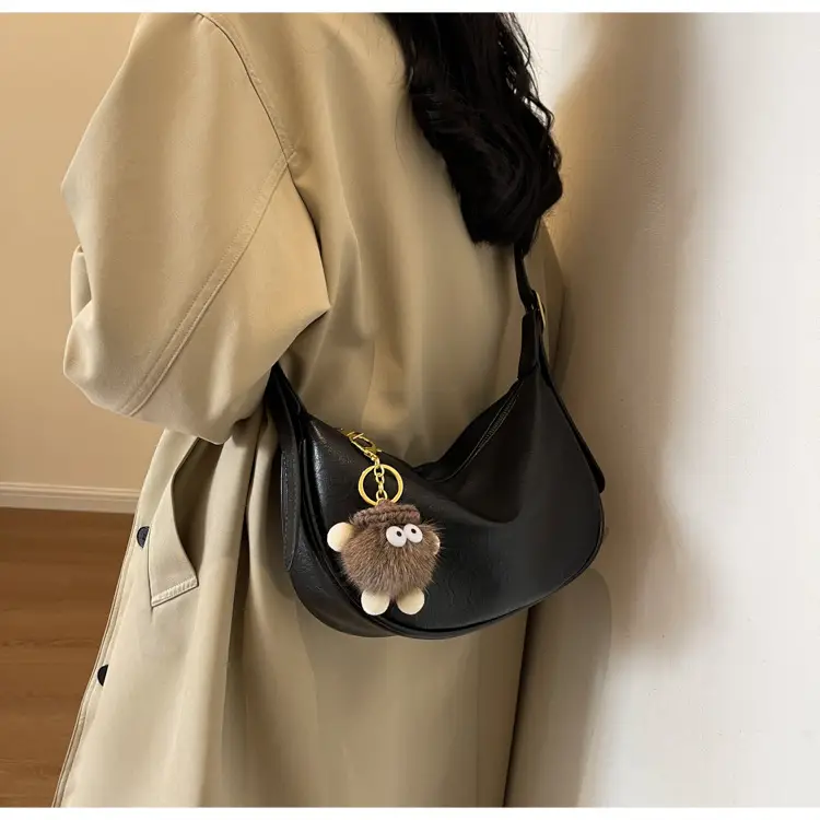 Brown Diagonal Shoulder Bag with Dolls for Women — feature 14