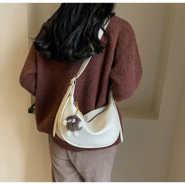 Brown Diagonal Shoulder Bag with Dolls for Women — feature 21