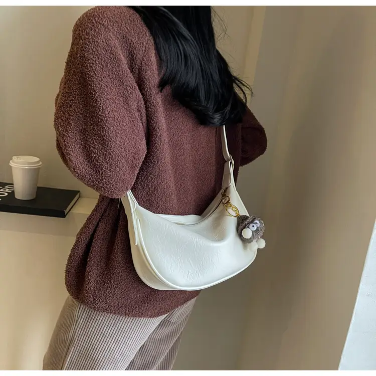 Brown Diagonal Shoulder Bag with Dolls for Women — feature 22
