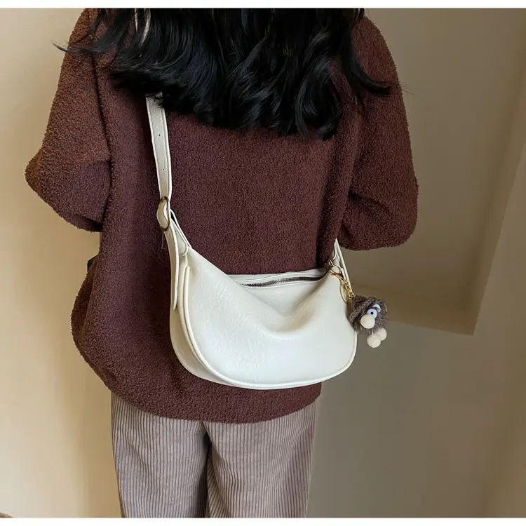 Brown Diagonal Shoulder Bag with Dolls for Women — feature 23